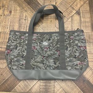 American Tourister Gray and Green Leaf Pattern Bag